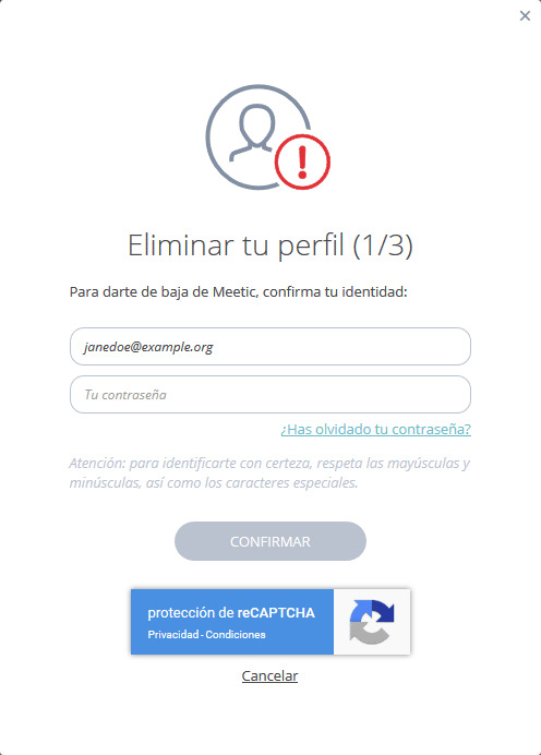 como dar de baja meetic